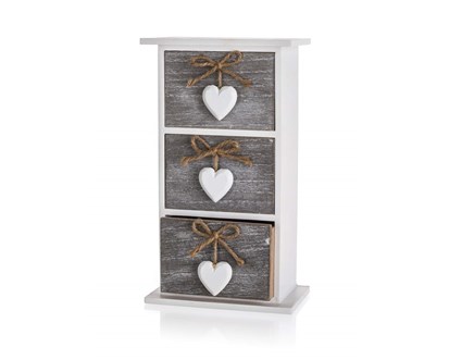 HOME DECOR Polika SOLID HEART, 3 uplky