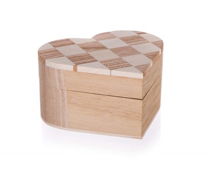 HOME DECOR Krabika devn CHESS 10,7x10 x 6 cm, srdce