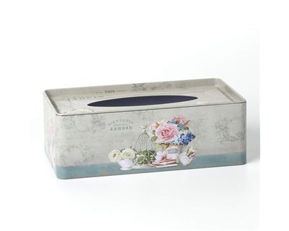 HOME DECOR Krabika na paprov kapesnky plechov  JARDIN 24 x 13 x 9,5 cm