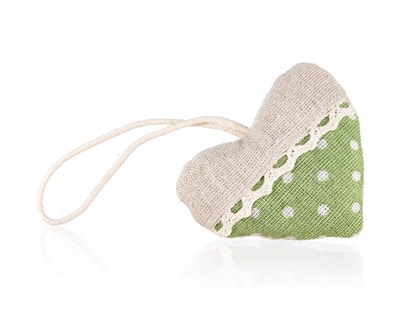 HOME DECOR  Srdce dekorativn DOTS 8 x 7 cm, zelen