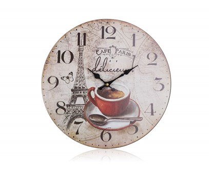 HOME DECOR Hodiny nstnn CAFE PARIS 34 cm