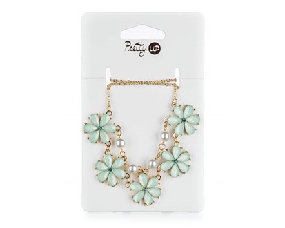 PRETTY UP Nhrdelnk 46 cm, svtle zelen kvty