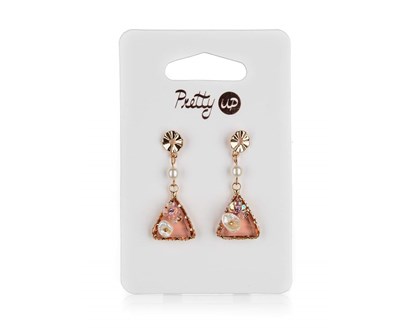 PRETTY UP Nunice 5 x 1,5 cm, 1 pr, rov trojhelnky s perlou