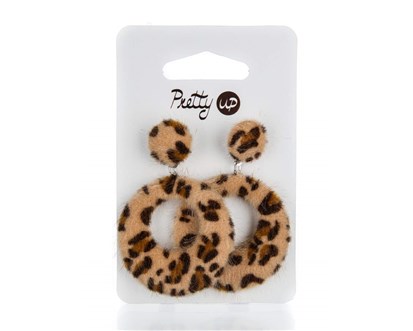 PRETTY UP Nunice 5 x 4 cm, 1 pr, vzor leopard