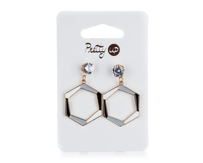 PRETTY UP Nunice 4,5 x 2,5 cm, 1 pr, hexagony V2