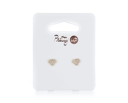 PRETTY UP Nunice 0,8 cm, 1 pr, srdka s kamnky