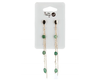 PRETTY UP Nunice 10 cm, 1 pr, dlouh, zelen kuliky