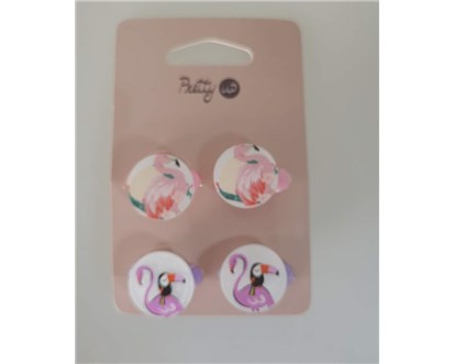 PRETTY UP Sada gumiek do vlas, 4 ks, plameci