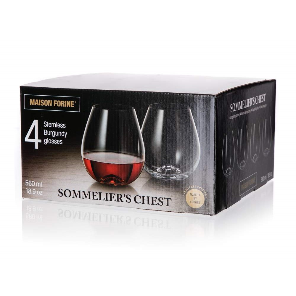 MAISON FORINE Sada sklenic na červené víno SOMMELIER CHEST Burgundy 560 ml, 4 ks