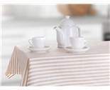BANQUET Ubrus kuchysk DENIM Stripes 120 x 140 cm, cappuccino