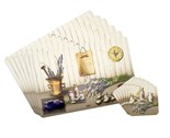 BANQUET Sada plastovho prostrn LAVENDER, 12 ks