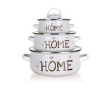 BANQUET Sada smaltovanho ndob HOME Coll., 6 ks