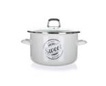 BANQUET Hrnec smaltovan SWEET HOME 26 x 15 cm, 6 l, s poklic