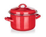 BANQUET Hrnec smaltovan MILTON Red 16 cm, 2 l,  s poklic