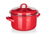 BANQUET Hrnec smaltovan MILTON Red 20 cm, 3,4 l, s poklic