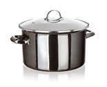 BANQUET Hrnec smaltovan METALLIC Black 26 cm, 6 l, s poklic
