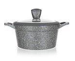 BANQUET Kastrol s neplnavm povrchem GRANITE 20 cm, stkan dno, poklice