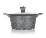 BANQUET Kastrol s neplnavm povrchem GRANITE 28 cm, stkan dno, poklice
