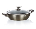 BANQUET Pnev Paella s nepilnavm povrchem METALLIC PLATINUM 28 x 7,8 cm