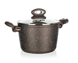 BANQUET Kastrol s nepilnavm povrchem PREMIUM Dark Brown 20 x 13,5 cm, s poklic