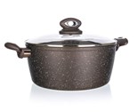 BANQUET Kastrol s nepilnavm povrchem PREMIUM Dark Brown 24 x 10,5 cm, s poklic