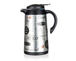 BANQUET Termoska nerezov CONTE 1 l, se sklennou vlokou, dekor Coffee 1