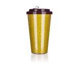 BANQUET Hrnek cestovn dvoustnn GLITTERS 500 ml, zlat