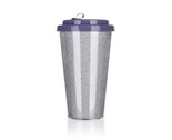 BANQUET Hrnek cestovn dvoustnn GLITTERS 500 ml, stbrn