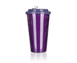 BANQUET Hrnek cestovn dvoustnn GLITTERS 500 ml, fialov