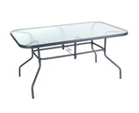 HAPPY GREEN Stl zahradn se sklennou deskou VERRE 150 x 90 cm