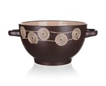 BANQUET Miska keramick s uchem SPIRLA 660 ml, tmav hnd