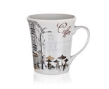 BANQUET Hrnek keramick CAFES 340 ml, dekor 1