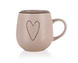 BANQUET Hrnek keramick HEART 500 ml, bov