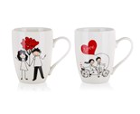 BANQUET Hrnek keramick GOOD MORNING LOVE 340 ml, mix dekor