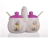 BANQUET Sada keramickch dz se likami LAVENDER 210 ml, 2 ks