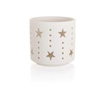 HOME DECOR Svcen na ajov svky porcelnov 7,4 x 7 cm, hvzdy, bl