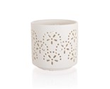 HOME DECOR Svcen na ajov svky porcelnov 7,4 x 7 cm, kvtiny, bl