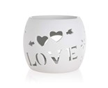 Aroma lampa porcelnov 10,5 x 10,5 cm, Love, bl