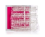 HOME DECOR Tabule fleece s psmeny 27 x 27 cm, rov, rm bl