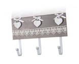 HOME DECOR Vek s krajkou se 3 hky LACEWORK