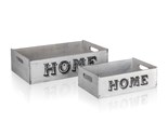 HOME DECOR Krabika dekorativn HOME 2 ks, 29 x 18 x 9 cm, 41 x 25 x 11 cm