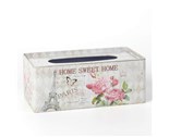 HOME DECOR Krabika na paprov kapesnky plechov  HOME SWEET 24 x 13 x 9,5 cm