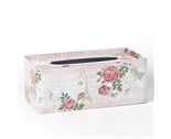 HOME DECOR Krabika na paprov kapesnky plechov  ROSE PARIS 24 x 13 x 9,5 cm