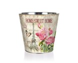 HOME DECOR Kvtin plechov HOME SWEET 12 x 11,5 x 8,5 cm