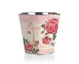 HOME DECOR Kvtin plechov ROSE PARIS 12 x 11,5 x 8,5 cm