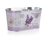 HOME DECOR Kvtin plechov ovln LAVENDER 22,5 x 13,5 x 11 cm