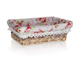 HOME DECOR Kok proutn ROSES 21 x 16 x 6,5 cm, obdlnk