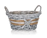 HOME DECOR Kok proutn s uchy GRIS 25 x 12 cm, kulat