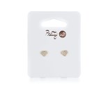 PRETTY UP Nunice 0,8 cm, 1 pr, srdka s kamnky