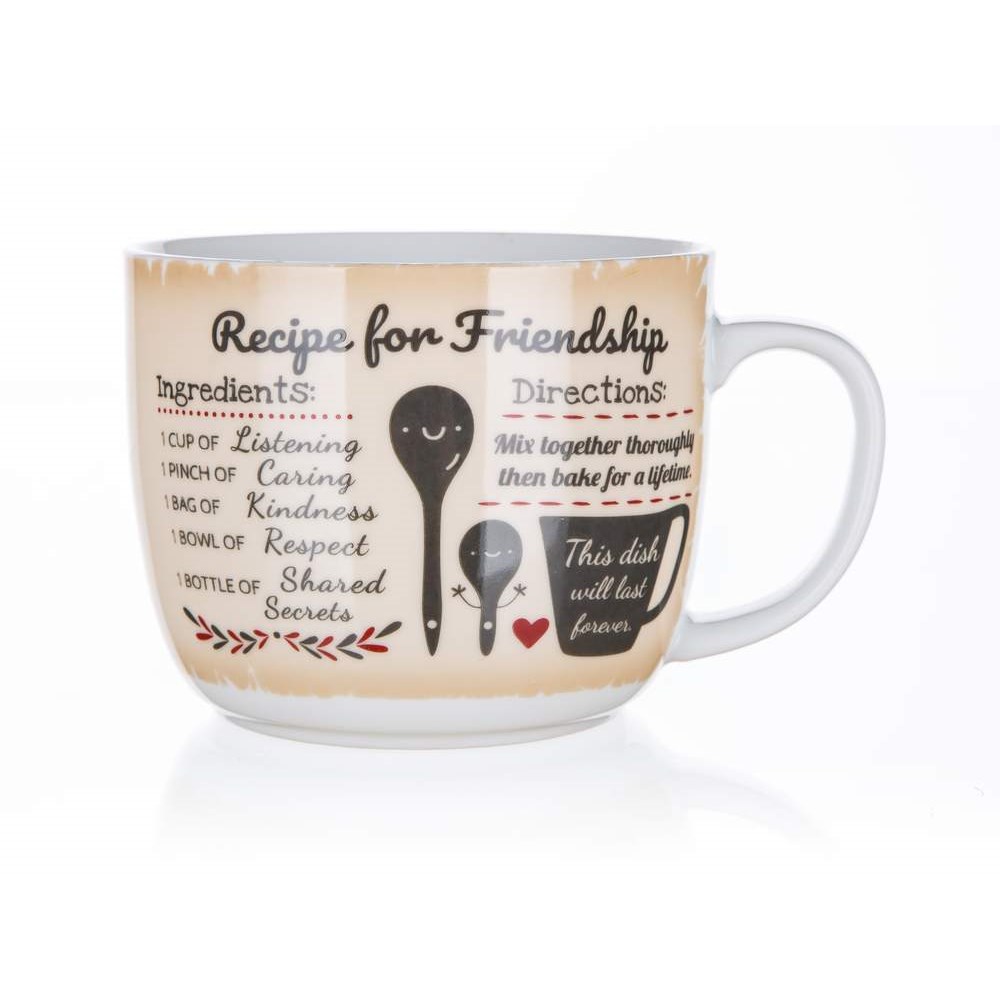 BANQUET Hrnek keramický polévkový RECIPE FOR FRIENDSHIP 730 ml